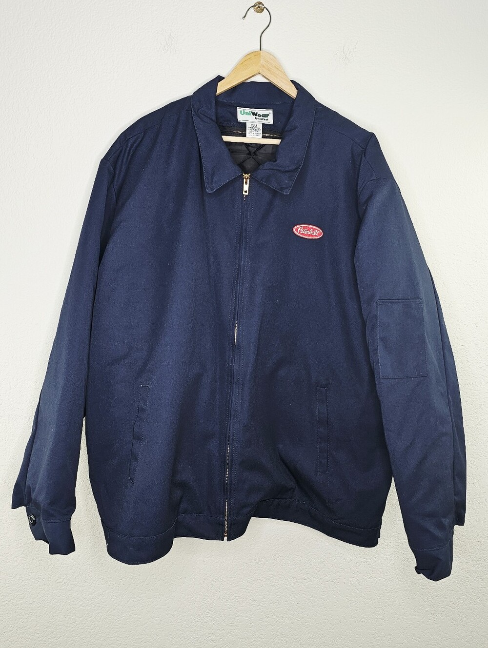 Peterbilt Trucks patch logo Quilted Removable Liner Navy Coat 3XL
